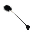 Bound to Please Silicone Heart Shaped Crop with Feather Tickler – Frustino a Cuore con Piumino