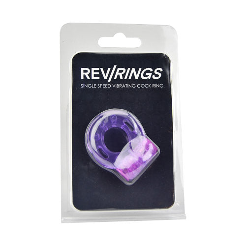 Rev-Rings Single Speed Vibrating Cock Ring – Anello Vibrante Viola per Coppie - Luxintime