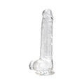 Loving Joy 8 Inch Dildo with Balls Clear – Dildo Realistico Trasparente 21,5 cm con Palle e Ventosa