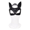 Bound to Play Maschera Gatto Nera – Kitty Cat Face Mask in Pelle PU