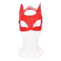 Bound to Play Maschera Gatto Rossa – Kitty Cat Face Mask in Pelle PU