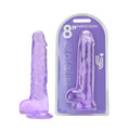 Loving Joy Dildo Realistico 21,5 cm con Palle e Ventosa – Viola