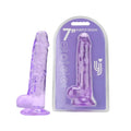 Loving Joy 7 Inch (19 cm) Dildo Realistico con Palle e Ventosa – Colore Viola