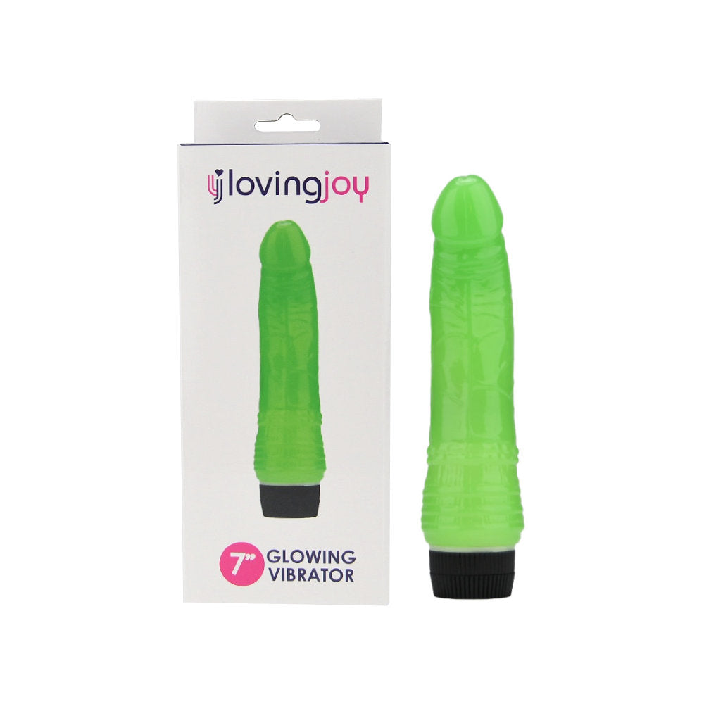 Loving Joy 7 Inch Realistic Vibrator Glow in the Dark – Vibratore Realistico 18 cm Luminoso con Vibrazioni Multispeed - Luxintime