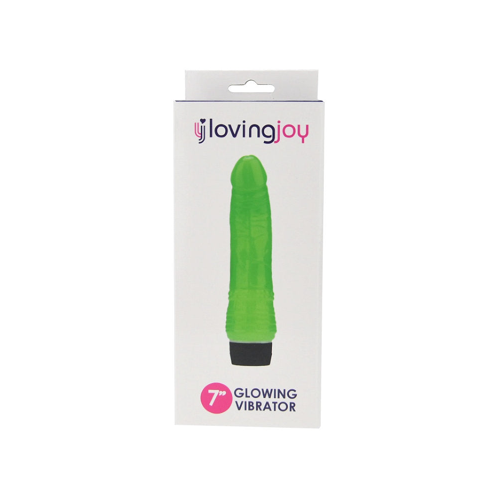 Loving Joy 7 Inch Realistic Vibrator Glow in the Dark – Vibratore Realistico 18 cm Luminoso con Vibrazioni Multispeed - Luxintime