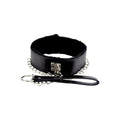 Bound to Please Furry Collar with Leash Black – Collare Bondage con Guinzaglio