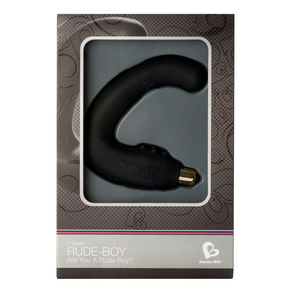 ROCKS-OFF - RUDE-BOY MALE G-SPOT MASSAGER 7 V BLACK ROCKS-OFF