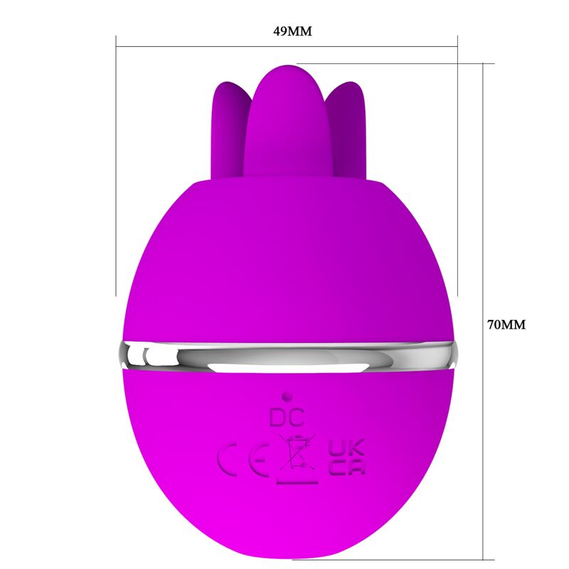 PRETTY LOVE - GEMINI BALL PURPLE ROUND SILICONE VIBRATOR PRETTY LOVE FLIRTATION