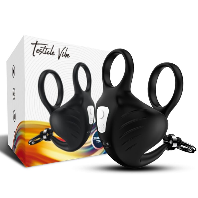 ARMONY - MANTA SCROTUM VIBRATOR RING REMOTE CONTROL BLACK ARMONY FOR HIM