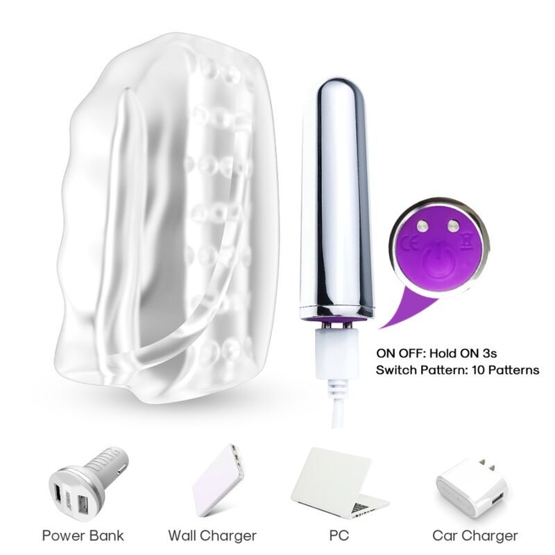ARMONY - MASTER MASTURBATOR & VIBRATOR TRANSPARENTE ARMONY FOR HIM