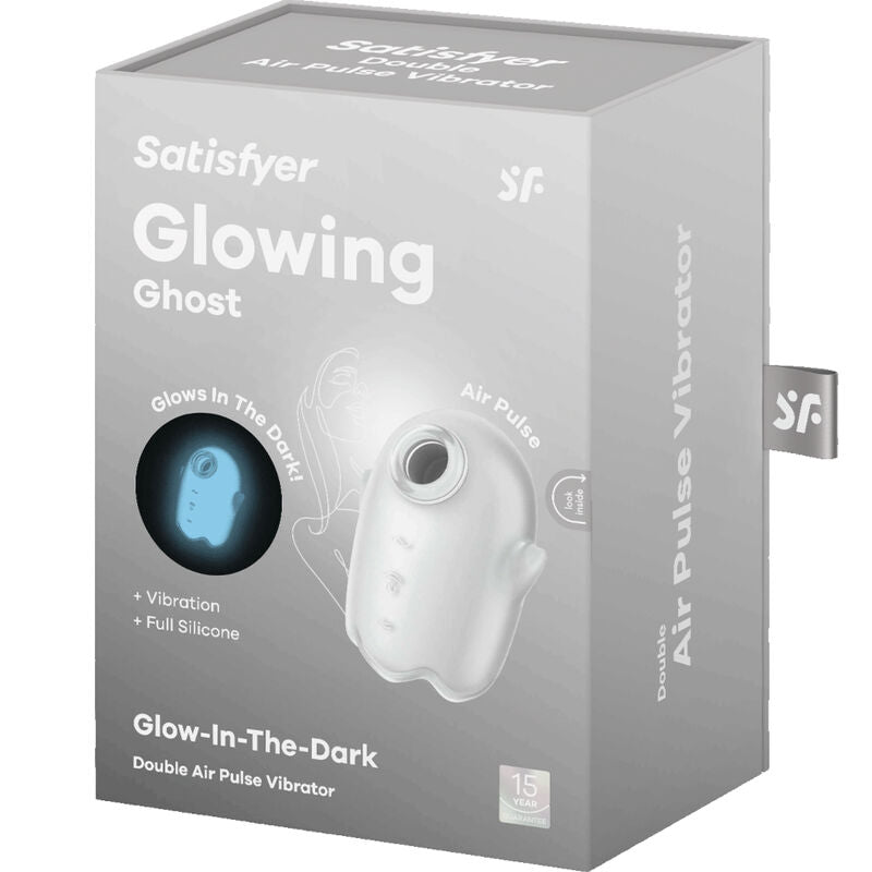 SATISFYER - GLOWING GHOST AIR PULSE & VIBRATOR WHITE SATISFYER AIR PULSE