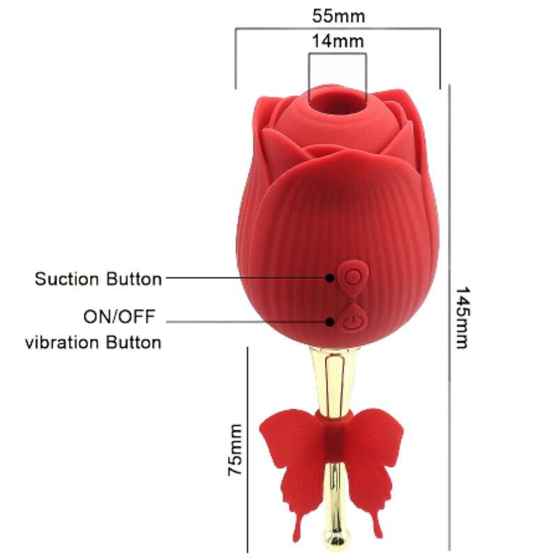 ARMONY - BUTTERFLY FLOWER SUCTION RED ARMONY STIMULATORS