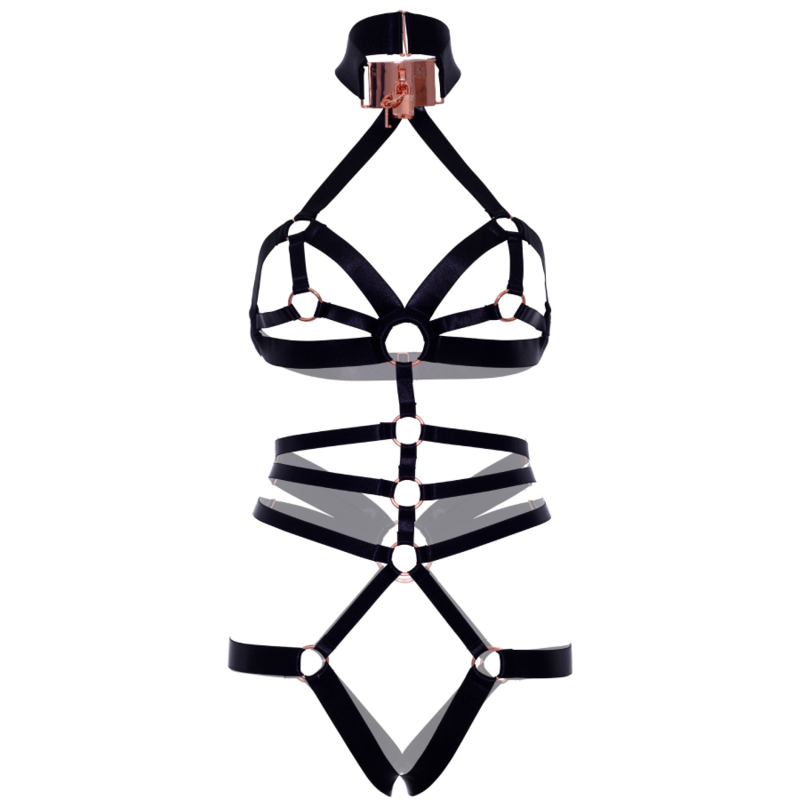 LEG AVENUE - CROTCHLESS ELASTIC BODY HARNESS LEG AVENUE KINK