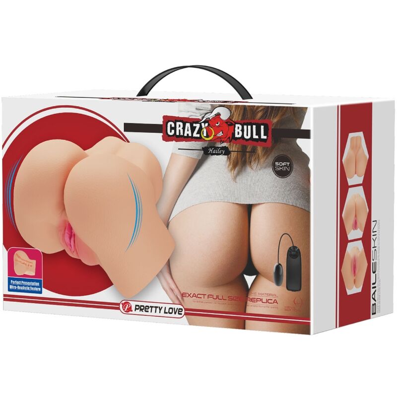 CRAZY BULL - REALISTIC VAGINA AND ANUS HAILEY VIBRATOR CRAZY BULL