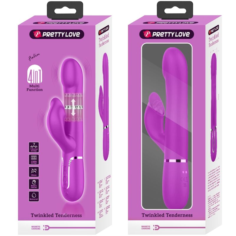 PRETTY LOVE - RABBIT VIBRATOR PEARLS VIOLET PRETTY LOVE FLIRTATION