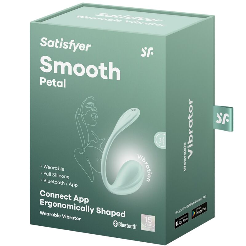 SATISFYER - SMOOTH PETAL G-POINT STIMULATOR WATER GREEN FREE APP SATISFYER PARTNER