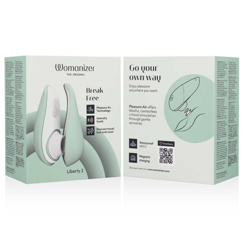 WOMANIZER - LIBERTY 2 CLITORIS STIMULATOR & SUCTION LIGHT GREEN WOMANIZER