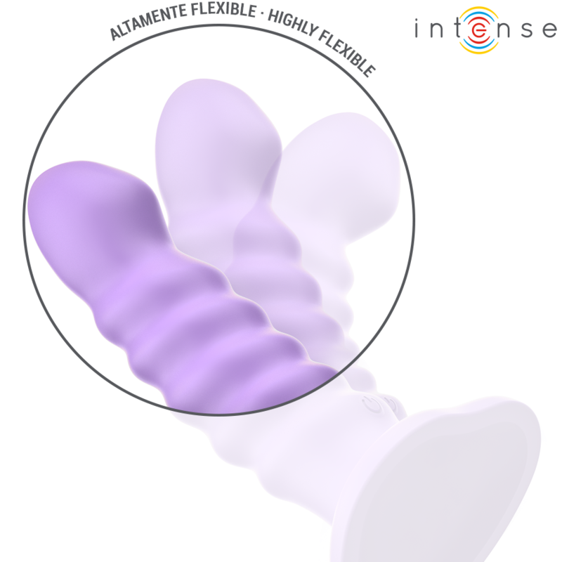 INTENSE - BRENDA VIBRATOR SIZE M SPIRAL DESIGN 10 VIBRATIONS PURPLE REMOTE CONTROL INTENSE REMOTE CONTROL