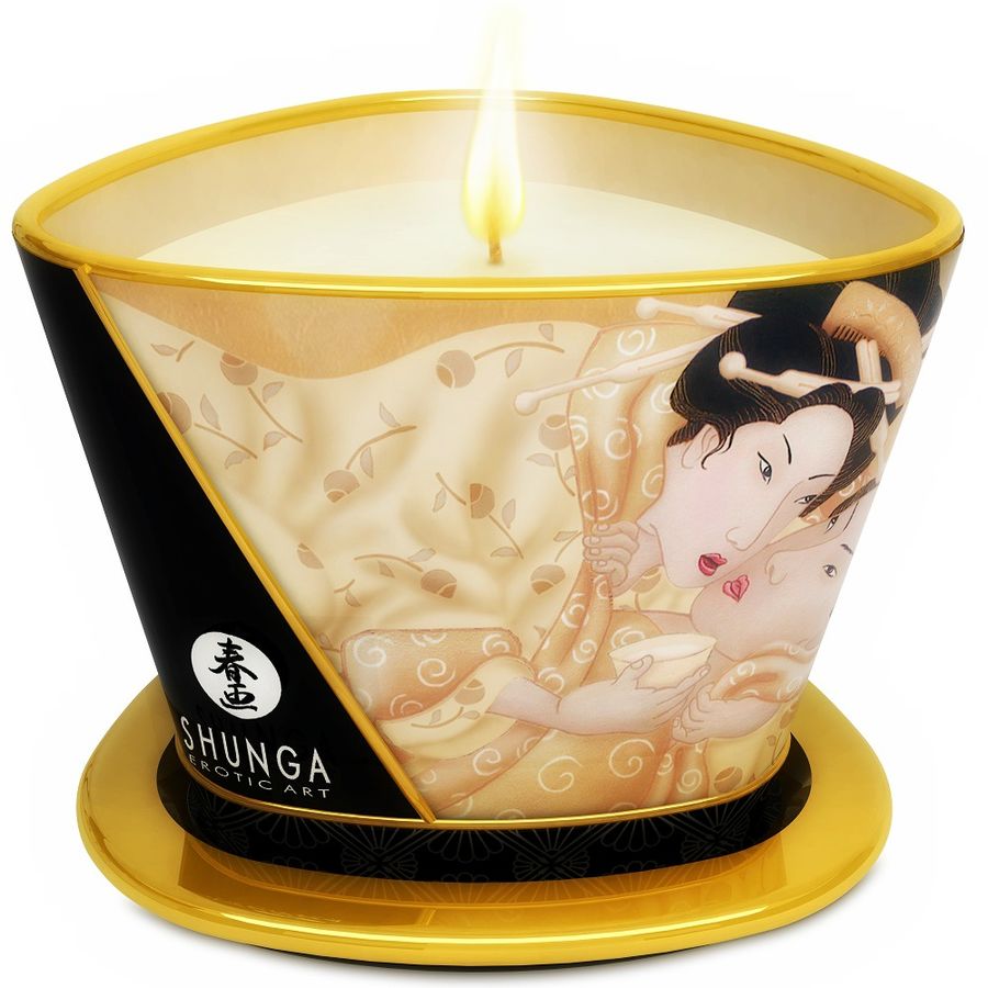 SHUNGA - MINI CARESS BY CANDELIGHT VANILLA MASSAGE CANDLE 170 ML SHUNGA CANDLES