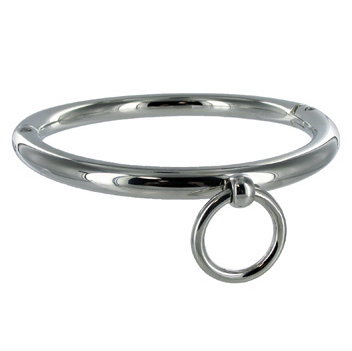 METAL HARD - BDSM NECKLACE WITH RING 10CM METAL HARD