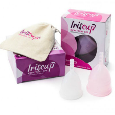 IRISCUP - LARGE PINK MONTH CUP + FREE STERILIZER BAG IRISCUP