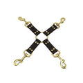 BOUND Nubuck Leather 4 Way Hog Tie – Croce di Restraint in Pelle per Bondage