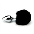 Furry Fantasy Black Bunny Tail Butt Plug – Plug con Coda Nera in Pelliccia Sintetica