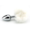 Furry Fantasy White Bunny Tail Butt Plug – Plug con Coda Bianca in Pelliccia Sintetica