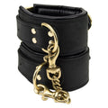 Bound Noir Nubuck Leather Slim Wrist Cuffs – Polsini bondage in pelle nabuk nera