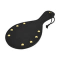 Bound Noir Nubuck Leather Paddle with Brass Stud Detail – Paddle BDSM in pelle nera con borchie in ottone