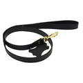 Bound Noir Nubuck Leather Leash – Guinzaglio BDSM in pelle nabuk nera di lusso