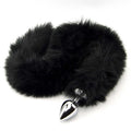 Furry Fantasy Black Panther Tail Butt Plug – Plug Anale con Coda Nera in Pelliccia Sintetica