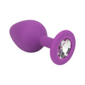 Loving Joy – Butt Plug in Silicone con Gioiello Viola (Taglia Media)