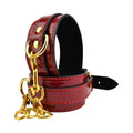 Bound to Please Red Ankle Cuffs – Manette da Caviglia Rosse in Ecopelle Lucida
