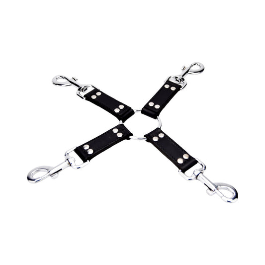 BOUND Leather 4 Way Hog Tie – Croce di Pelle per Immobilizzazione BDSM