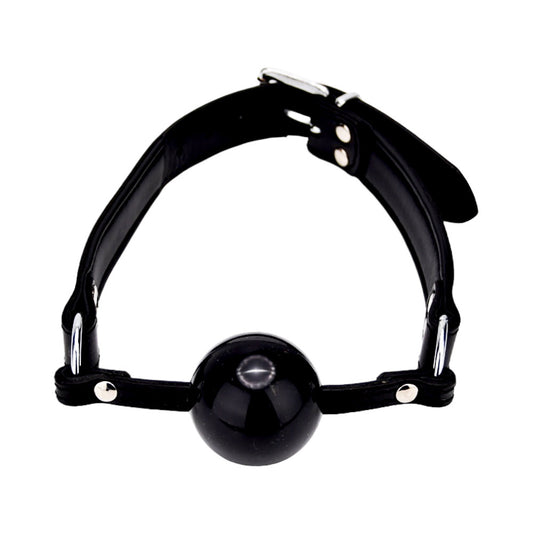 BOUND Leather Solid Ball Gag – Ball Gag in Pelle con O-Rings per Bondage BDSM - Luxintime