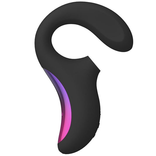 LELO - ENIGMA MASSAGGIATORE A DOPPIA STIMOLAZIONE CON ASPIRAZIONE NERO