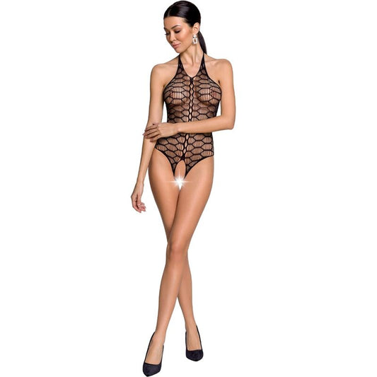 PASSION - DONNA BS087 BODYSTOCKING NERO TAGLIA UNICA