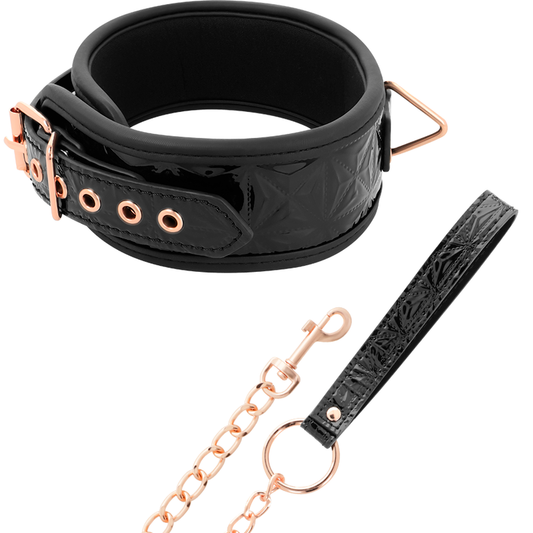 BEGME - COLLARE IN PELLE VEGANA PREMIUM BLACK EDITION CON FODERA IN NEOPRENE
