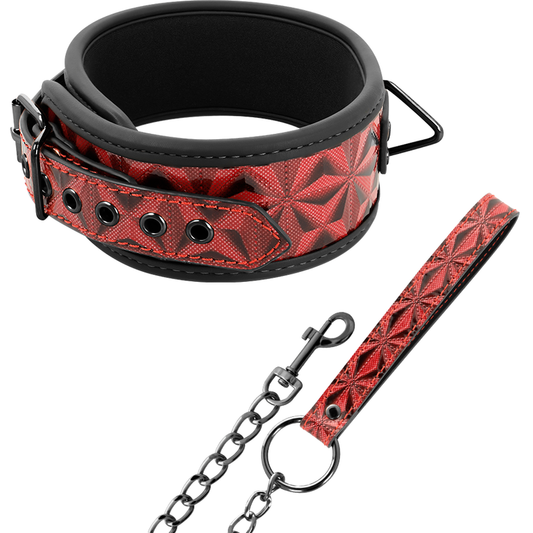 BEGME - COLLARE IN PELLE VEGAN PREMIUM RED EDITION CON FODERA IN NEOPRENE