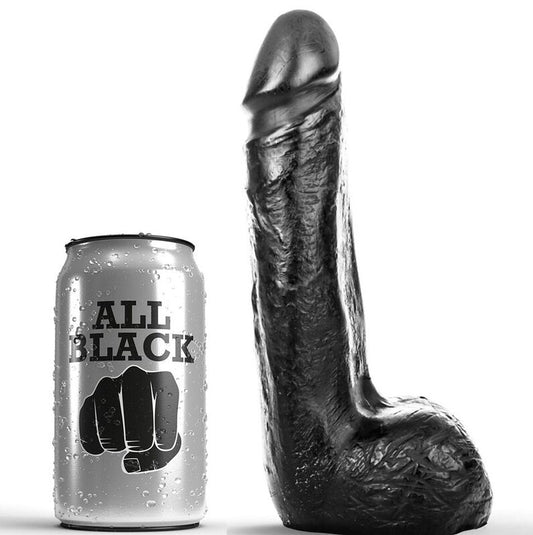 NERO TOTALE - DILDO REALISTICO NERO MORBIDO 20 CM