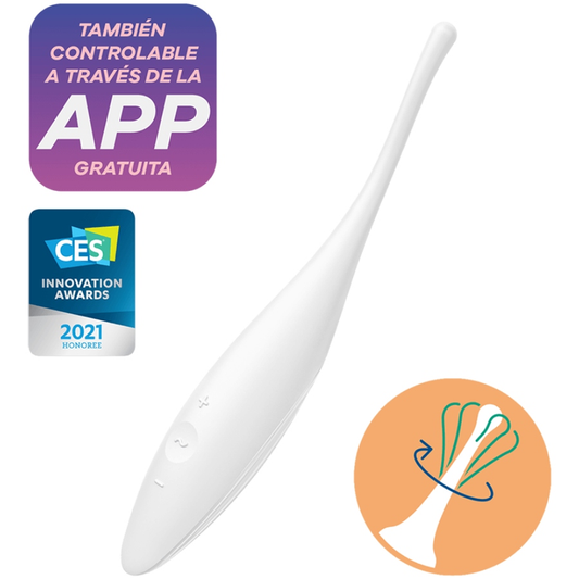 SATISFYER - VIBRATORE TWIRLING JOY PER CLITORIDE BIANCO