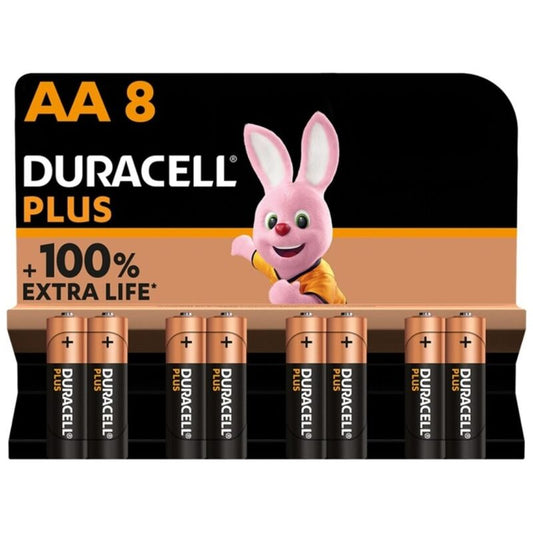 DURACELL - PLUS POWER 100 BATTERIA ALCALINA AA LR6 8 UNITÀ