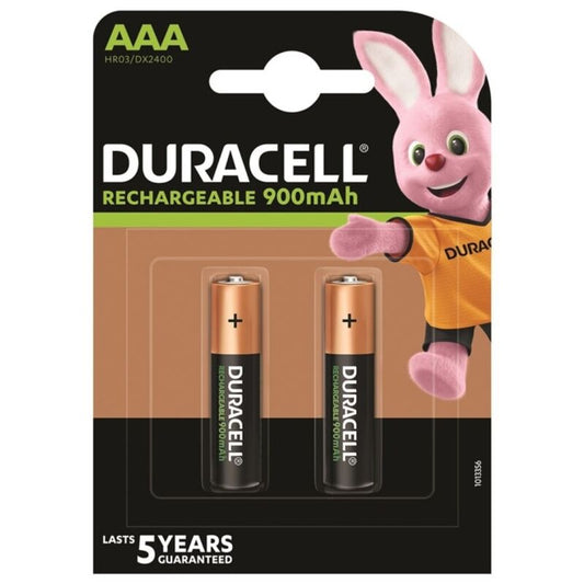 DURACELL - BATERÍA RECARGABLE HR03 AAA 900mAh 2 UNIDADES