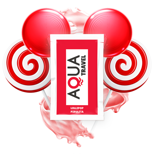 AQUA TRAVEL - LUBRICANTE ÍNTIMO CON SABOR A PIRULETA A BASE DE AGUA 6 ML