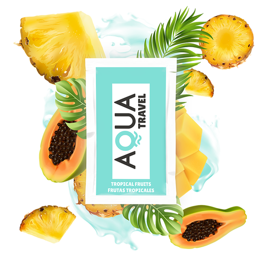 AQUA TRAVEL - LUBRICANTE ÍNTIMO CON BASE ACUOSA SABOR FRUTAS TROPICALES 6 ML