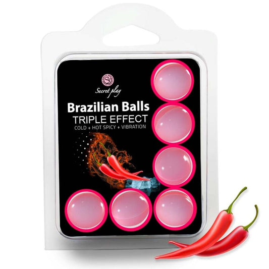 SECRETPLAY - SET 6 BOLAS BRASILEÑAS TRIPLE EFECTO