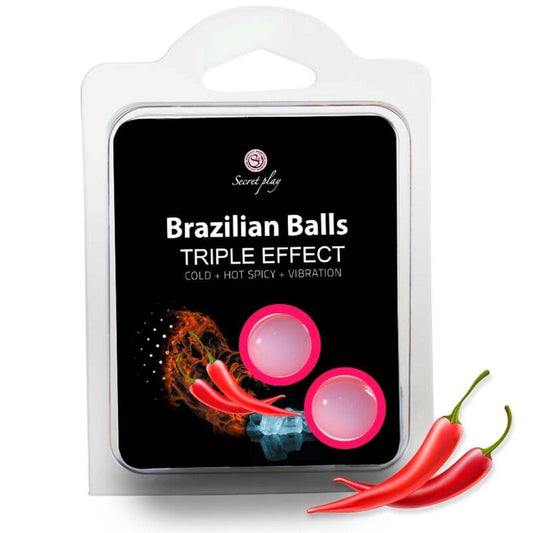 SECRETPLAY - SET 2 BOLAS BRASILEÑAS TRIPLE EFECTO