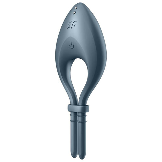 SATISFYER - ANELLO VIBRANTE BULLSEYE APP GRIGIO
