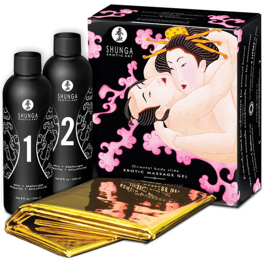 SHUNGA - GEL DE MASAJE ERÓTICO CUERPO A CUERPO FRESAS Y CAVA
